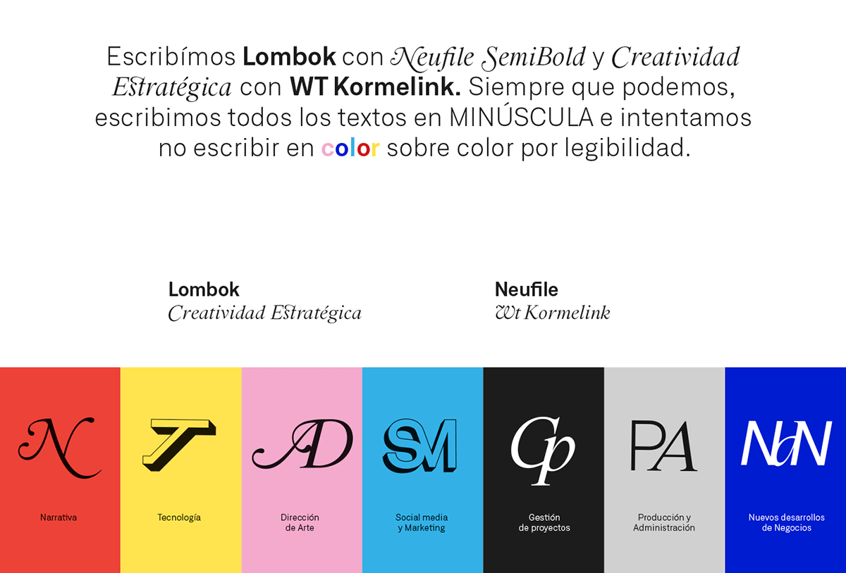 Nuevas tipografías en la marca Lombok Creatividad Estratégica